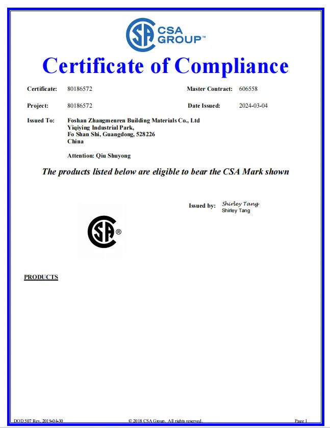 Official test reports and product certifications for Uhous windows - 04