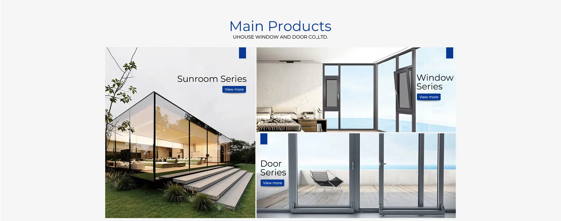 Custom aluminum sliding windows manufactured by Uhous