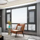Hurricane Impact Aluminum Casement Window – Soundproof, Energy-Efficient, Double Glazed Windows for Residential Home Use