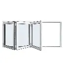 Uhous VersaFold Adjustable-Thickness Folding Window - China Certified U≤2.4 & AAMA CW-PG60 Rated